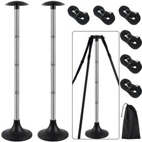 B09x1cl2wd Veithi Boat Cover Support Poles 2-pack Stainless Steel Adjustable Height System