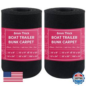 Veithi B0chy8t4dz Boat Trailer Bunk Carpet Black 12in X 13ft 2-pack Jet Ski Ramp