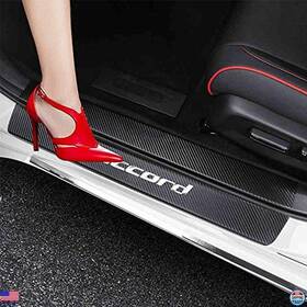 B08d38k8ly Visit The Xiter Store Carbon Fiber Door Sill Scuff Plate Guard For Honda Accord 2012-2025 - 4pcs