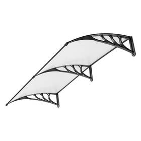B0bjkfh9g6 Vivohome 40 Inch X80 Polycarbonate Window Door Awning Canopy Transparent Black Brack