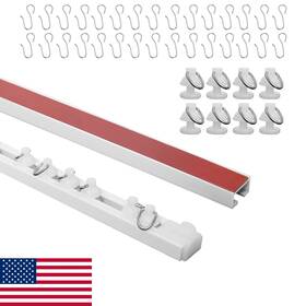B0d872n4cb Wadoy 9.8ft Self Adhesive Ceiling Curtain Track - No Drill Rv/home Window Divider Rail