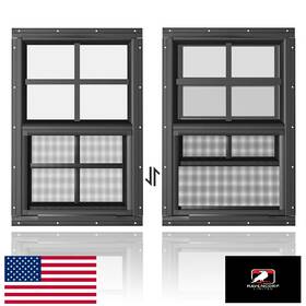 Wrisin B0dg2jjbh7 2 Pack Shed Windows 12 Inch W X 18 H Flush Mount Black Household For
