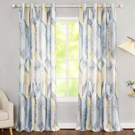 Clqh201c25284 Youyee Light Reducing Linen Textured Solid Drapes For Guest Room 2 Packs 52x84inch