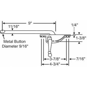 36-314 Zoro Select Window Operator Right Hand 12 Inch L