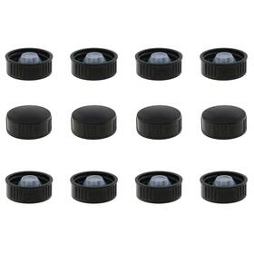 33817-prcc-28-12 Zzhxsm 12pcs 28mm Bakelite Phenolic Resin Sealing Screw Caps Black