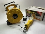 Bayco SL8908 26W Fluorescent Work Light With Single Outlet On 50 Foot Reel. Fixed Price $99.99.