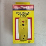 Tower Manufacturing 30439005 Autoreset 15 Amp Gfci Single Outlet Adapter, Yellow. Fixed Price $15.00.