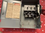 General Electric 30 Amp Fused Safety Disconnect Switch 600AC 250DC TH3361. Fixed Price $58.00.