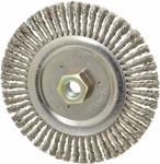 Weiler Stainless Steel Knot Wire Wheel Brush, 6" Od, 5/8-11 Arbor Hole. Fixed Price $62.85.