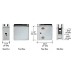 316 Brushed Stainless Z-series Radius Surface Mount Square Type Glass Clamps Fo. Fixed Price $48.08.
