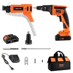 Vevor 20V Max Auto-feed Drywall Screw Gun Brushless Cordless Kit 4200RPM. Fixed Price $119.90.