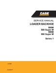 Case 580M, 590M, 580, Super (series 1) Loader Backhoe Service Manual. Fixed Price $139.00.
