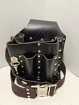 Klein Electricians Tool Pouch 5164T 8 Pocket Black Leather With Belt. Fixed Price $39.99.