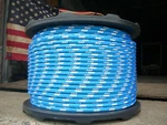 Sailboat Rigging Rope 7/16" X 150' Blue/white Double Braided Sheet Halyard Line. Fixed Price $162.00.