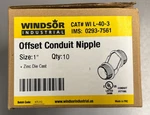 Windsor L-40-3 , 1" Zinc Offset Conduit Nipple New Box 10. Fixed Price $45.00.