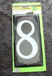 Hy-ko CA25/8 Reflective Aluminum 3 -1/2" House Number "8" Black & White. Fixed Price $5.49.