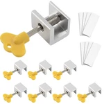 Uenhoy 8 Pcs Sliding Window Locks Aluminum Alloy Stoppers Adjustable W.... Fixed Price $15.89.