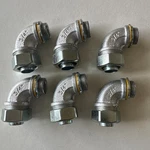 Lot 6 Eaton Crouse-hinds LT7590 3/4" 90D Liquidtight Connector Malleable Iron. Fixed Price $38.87.