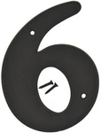 New Hy-ko 30206 Lot Of (5) Black Plastic Large 6" House Numbers # Sale 6055800. Fixed Price $9.95.
