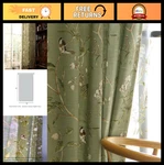 Vintage Birds Curtains 84" Long, Farmhouse Patio Door Drapes, Grommet Panels, Li. Fixed Price $52.19.