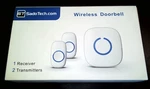 Sadotech Wireless Doorbell Kit - 2 Transmitters Receiver 1000' Range. Fixed Price $17.95.