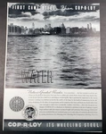 1937 Cop-r-loy Pipes Steel Plumbing Wheeling Vintage Print Ad. Fixed Price $11.09.