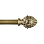 1" Diameter Adjustable Single Drapery Curtain Rod W/ Artichoke Finials, 28"-120". Fixed Price $28.79.