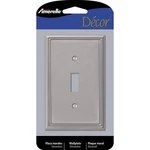 Amerelle 77TBN Metro Brushed Nickel Gray 1-GANG Die-cast Metal Toggle Wall Plate. Fixed Price $10.67.