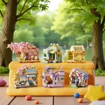 Mini City Street View Flower Building Blocks, Cute House Model Bricks. Fixed Price $19.12.