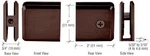 Crl Oil Rubbed Bronze Beveled Style Hole-in-glass Fixed Panel U-clamp. Fixed Price $30.00.
