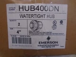 Emerson HUB400DN Watertight Insulated Gasketed Conduit Hub, Die-cast Zinc, 4". Fixed Price $100.00.