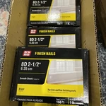 4 X Grip-rite 8F1 8D 2-1/2 Finish Bright Steel Nail Round Lb 166 Pcs. Fixed Price $24.99.