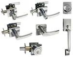 Polished Chrome Square Plate Door Locks Handle Lever Knobs Entry Privacy Passage. Fixed Price $17.95.