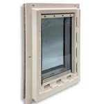 Large Plastic Dog Door Heavy Duty Pet Entry -10"X17" Opening- Dual Flaps. Fixed Price $59.99.
