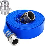 2" Id X 100 Ft Pvc Lay Flat Discharge Hose With Aluminum Camlock And Fitting. Fixed Price $127.10.