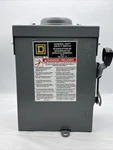 Square Safety Disconnect - Switch D221NRB Series 3R Enclosure 30 Amp 240VAC. Fixed Price $39.99.