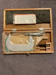 Mitutoyo 101-120, 3-4 Inch Micrometer W/ Case, 0.0001" Made Japan. Fixed Price $160.00.