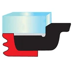 Crl 409T202 Gold Glass Foam Underside Molding With Adhesive. Fixed Price $204.92.