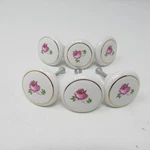 Amerock Pink Rose Allison Round Ceramic 1.5 Cabinet Knob 6 Pc Granny Core. Fixed Price $12.99.
