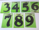 Hy-ko 6 Inch High Visibility Nail On Black Plastic House Address Numbers 3 To 9. Fixed Price $5.95.