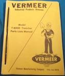 Vermeer T-600D Trencher Parts Manual Book Catalog. Fixed Price $49.99.