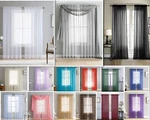 Jenna Collection Sheer Voile Solid Window Curtain Panel - Set Of 2 All Colors. Fixed Price $7.46.