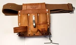 Craftsman Tool Belt Pouch 945447 Pocket Sleeves Leather Cowhide Adj- 42" Waist. Fixed Price $32.99.