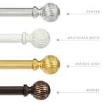 5/8 Adjustable Curtain Rods For Windows 28 To 120 Inches With Volle Finials. Fixed Price $23.39.