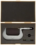 Mitutoyo 101-120 Outside Micrometer, Satin-chrome Finish, Ratchet Stop, 3-4". Fixed Price $188.00.