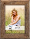 Icona Bay 5X7 Chestnut Brown Picture Frame, Rustic Wood Pattern, Lightly Distres. Fixed Price $12.00.