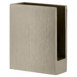 Crl EH19 Brushed Nickel Fixed Plate Corner Clamp For 1/4" To 3/8" Glass. Fixed Price $19.68.