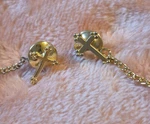 2 Gold Tone Cross Tie Tacks Vintage Pins. Fixed Price $10.98.