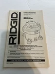 Ridgid Owners Manual U.s GALLON/45 Liter 12701 WD1270EXO. Fixed Price $9.99.