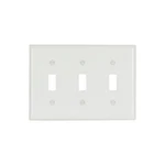 Eaton Wiring 2141W 3-GANG Standard White Toggle Plate. Fixed Price $7.03.